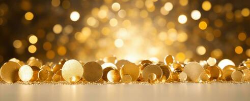 Golden glitter background photo