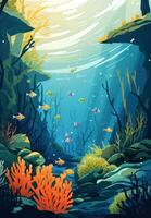 Beautiful reef oasis illustration photo