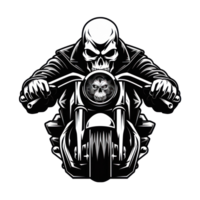 schwarz Motorrad Verein Logo isoliert png