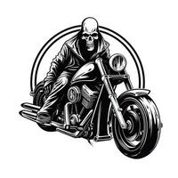 negro motocicleta club logo aislado foto