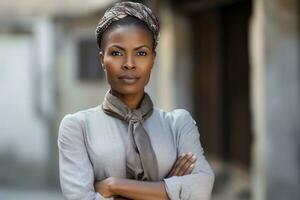 Beautiful african american businesswoman photo