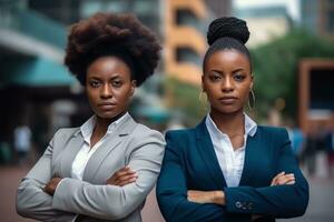 hermosa africano americano mujer de negocios foto