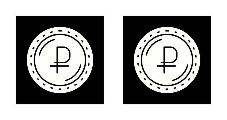 Ruble Currency Vector Icon