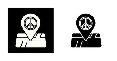 Peace Location Vector Icon