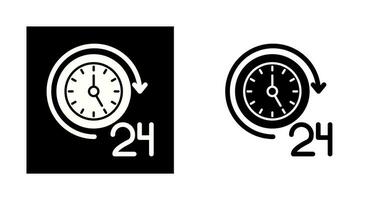 24 Hours Vector Icon