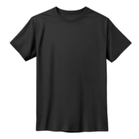 schwarz T-Shirt Attrappe, Lehrmodell, Simulation isoliert auf transparent Hintergrund. ai generativ png