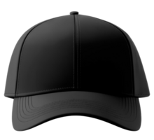 Blank Black baseball cap isolated on transparent background. Template Mock up. AI Generative png