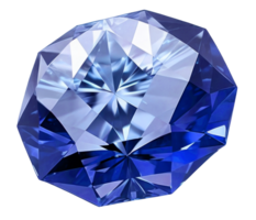 Blue gemstone isolated. png