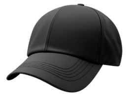 Blank Black baseball cap isolated on transparent background. Template Mock up. AI Generative png