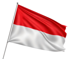 Indonesia Flag isolated on transparent background. AI Generative png