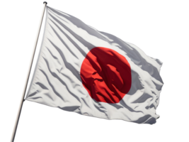 Japan flag Isolated on transparent background. AI generative png