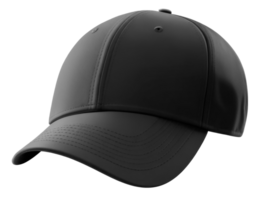 Blank Black baseball cap isolated on transparent background. Template Mock up. AI Generative png
