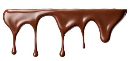 Derretido chocolate goteo en transparente antecedentes png