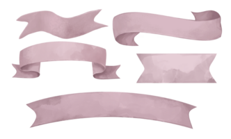 waterverf roze lint banier reeks png