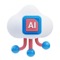 ai nube 3d illustrazione png