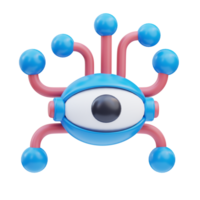 cyborg ojo 3d ilustración png