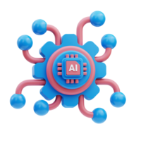 Machine Learning 3D Illustration png