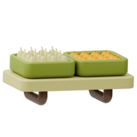 fruit staan boodschappen doen markt 3d illustratie png