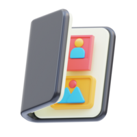 Photo Album 3D Illustration png