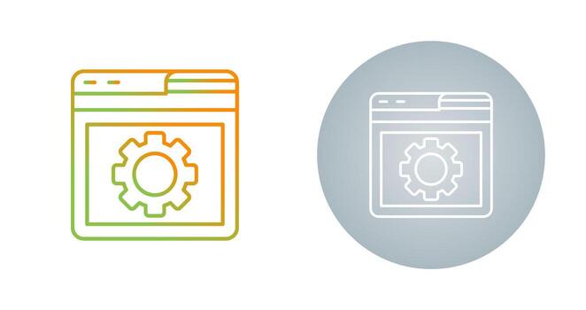 Browser Setting Vector Icon