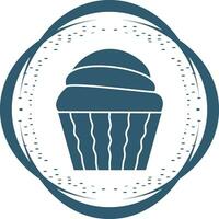 icono de vector de muffin de crema