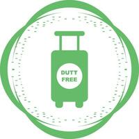 Duty Free Luggage Vector Icon