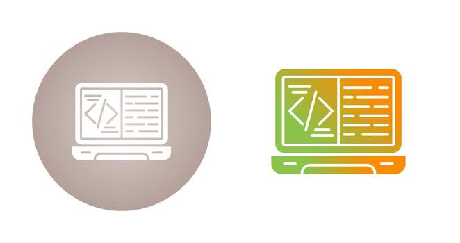 icono de vector de codificación