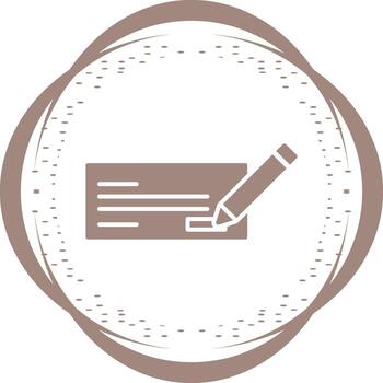 Write Cheque Vector Icon
