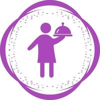 Man Serving Food Vector Icon