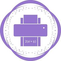 Print Math Sheet Vector Icon