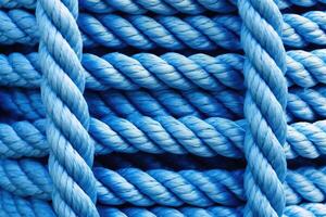 Ropes and knots sailing background created with generative AI technology. photo