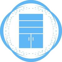 Cupboard with Shelves Vector Icon