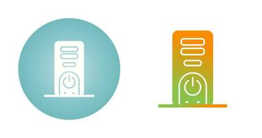 icono de vector de torre cpu