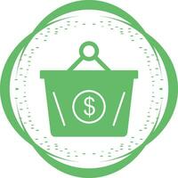 Dollar Basket Vector Icon