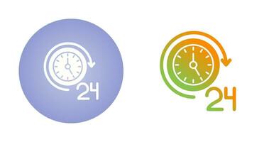 24 Hours Vector Icon