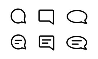 Comment, message, chat icon vector in line shape. Elements of social media conversation