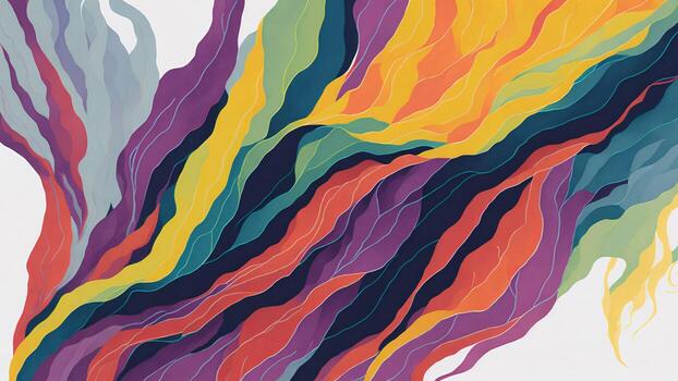 Abstract colorful background with curved lines, Vector illustration AI generated photo