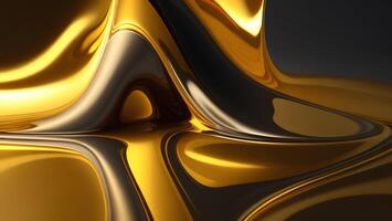 gold solution background banner golden silky smooth flow ads noble expensive mysterious ai generated photo