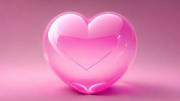 pink heart bubble pink background ai generated photo