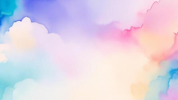 resumen vistoso acuarela para fondo, digital Arte cuadro, suave atención ai generado foto
