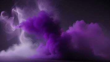 purple smoke dark background mysterious magic surprise blurred magical abstract AI generated photo