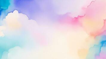 Abstract colorful watercolor for background, Digital art painting, Colorful backdrop AI generated photo