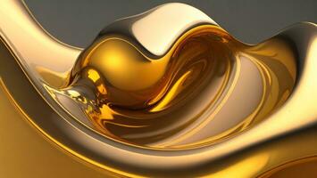 gold metal liquid close up background ai generated photo