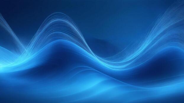 Abstract blue background, beautiful lines and blur ai generated photo