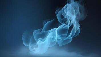 light blue smoke dark background mysterious magic surprise blurred magical abstract AI generated photo