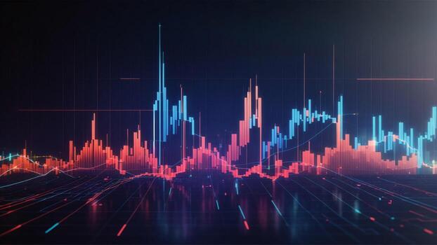 virtual abstract background with forex chart, Stock market concept ai generated photo