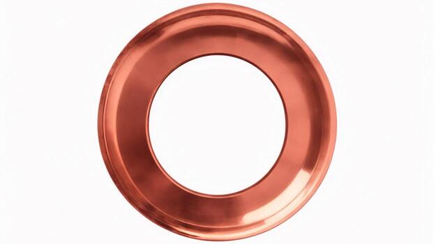 Copper ring isolated on white background ai generated photo