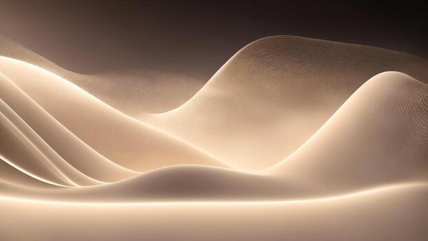resumen beige ondulado fondo, 3d hacer ai generado foto