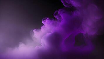 purple smoke dark background mysterious magic surprise blurred magical abstract AI generated photo