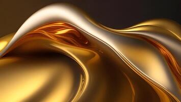 gold solution background banner golden silky smooth flow ads noble expensive mysterious ai generated photo